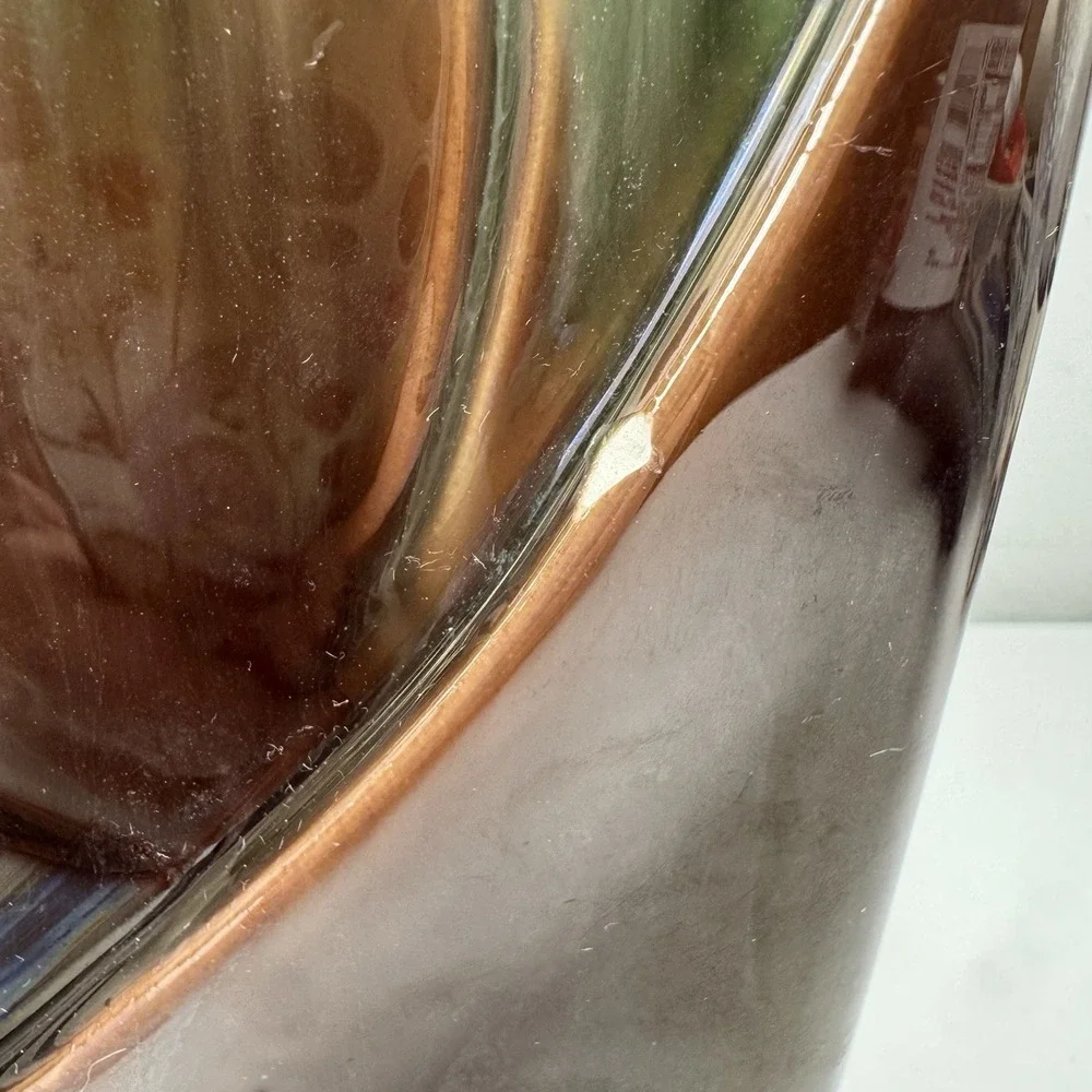 VTG Royal Haeger USA Pottery R651 Green Brown‎ Tulip Rectangle Drip Glaze Vase
